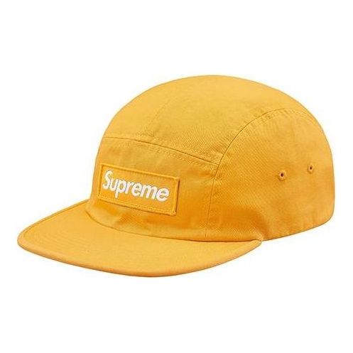 Supreme FW18 Washed Chino Twill Camp Cap 'Pale Yellow' SUP-FW18-178