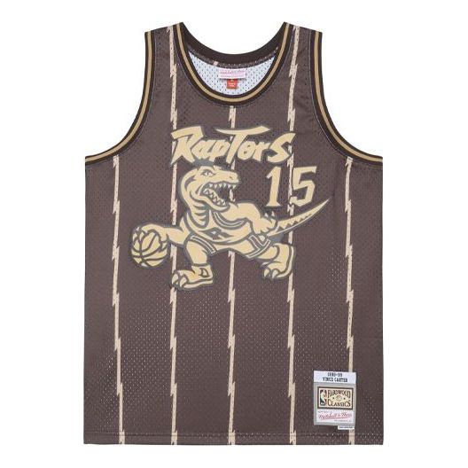 Mitchell & Ness x NBA Toronto Raptors 1998-99 Lux Brown Swingman Jersey 'Vince Carter 15' SMJY4313-TRA98VCABROW