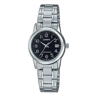 CASIO DRESS Series Simplicity Quartzes Black Stainless Steel Strap Black Watch Dial Black Analog LTP-V002D-1B