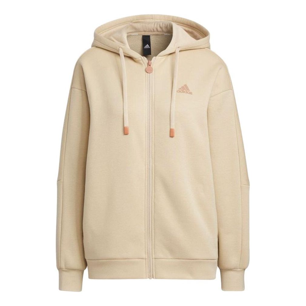(WMNS) adidas Word Full Zip Hoodies 'Beige' IK9893