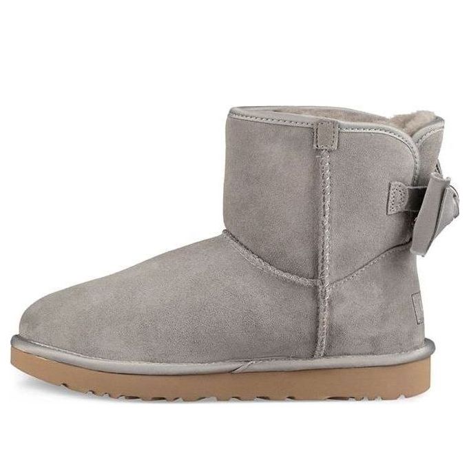 (WMNS) UGG Satin Bow Mini 'Grey' 1098081-ELP