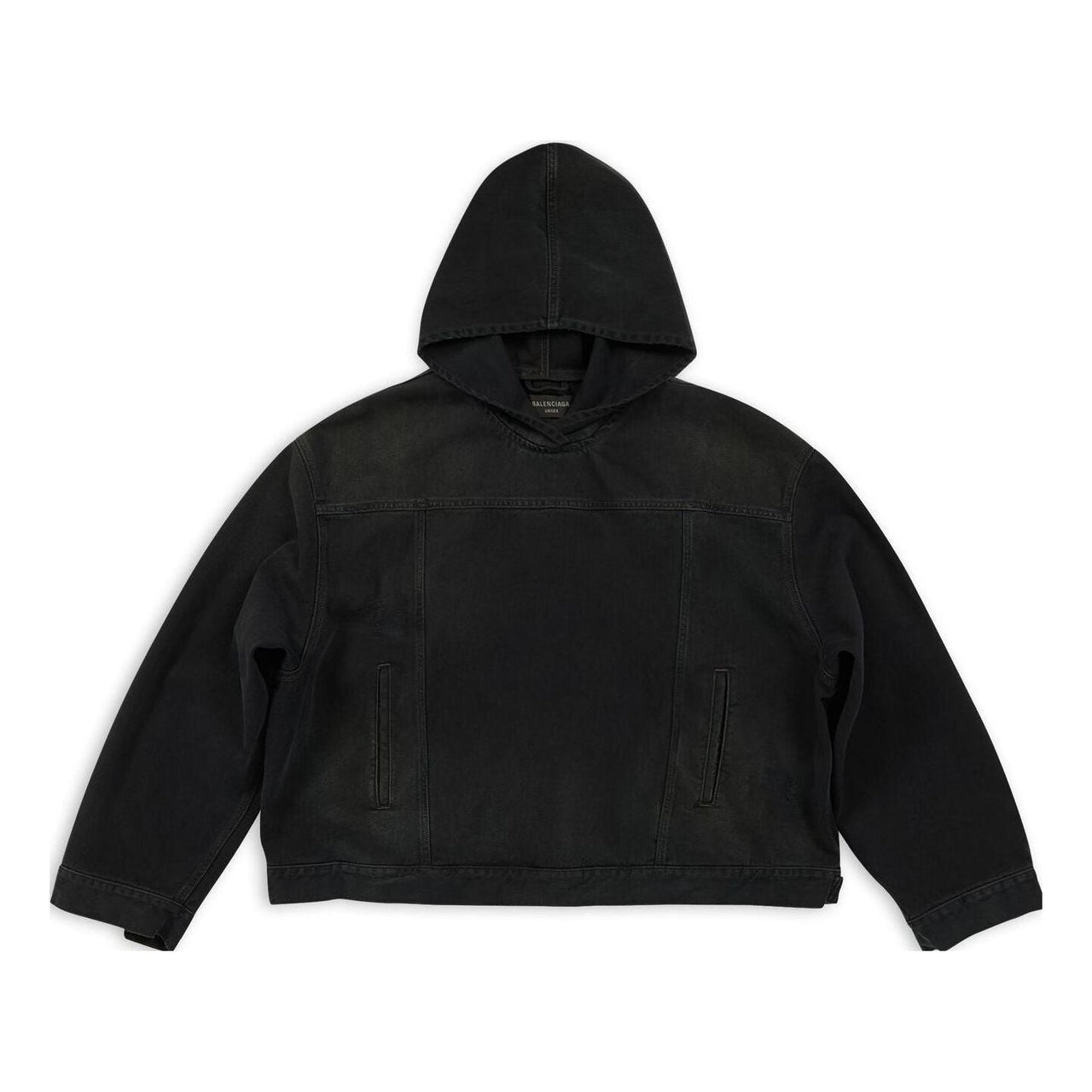 Balenciaga Pull-Over Jacket 'Black Soft Denim' 719313TNW541129