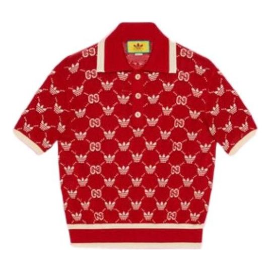 Gucci x adidas GG Trefoil Polo 'Red' 700473-XKCD0-6186
