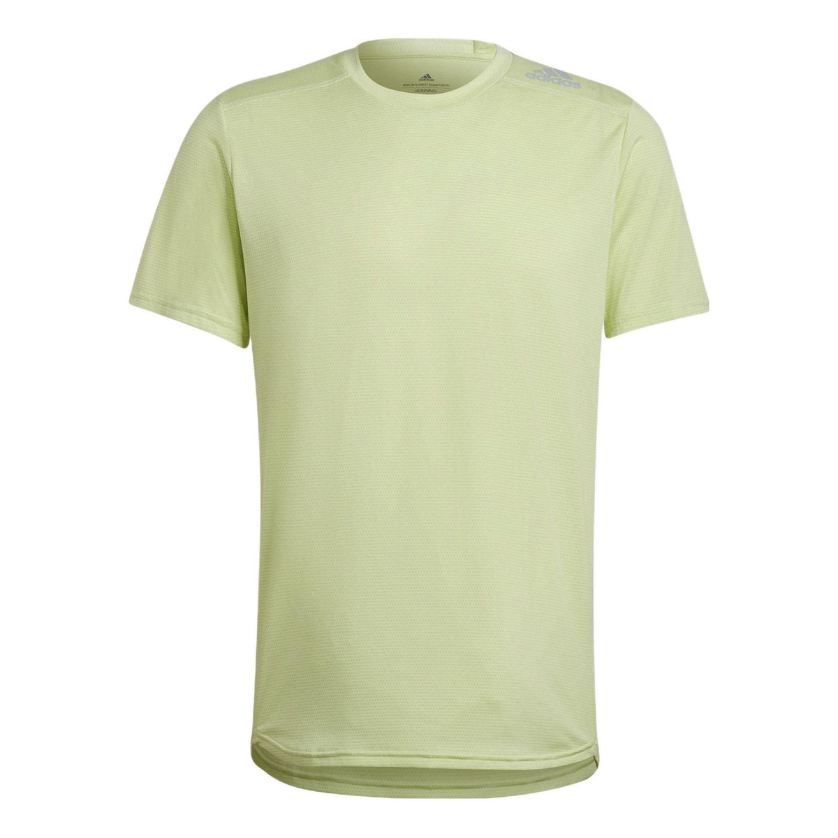 Men's adidas Solid Color Logo Sports Round Neck Short Sleeve Acid Green T-Shirt HC9829