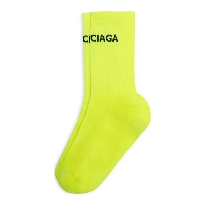 Balenciaga Socks 'Yellow Fluo Silver' 585526479B07260