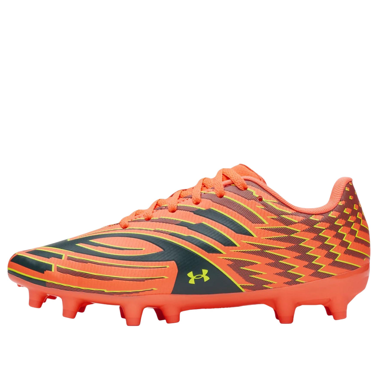 (GS) Under Armour Shadow Select 4 FG Jr. 'Electric Tangerine Arden Green High Vis Yellow' 6006236-824