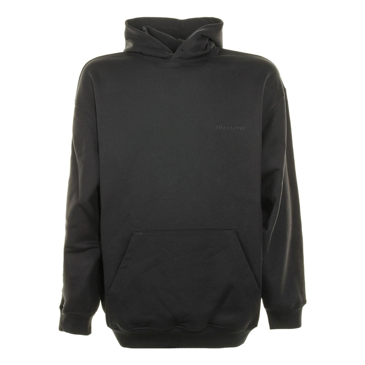 Balenciaga Logo Embroidered Hoodie 'Washed Black' 570811TKVB58190