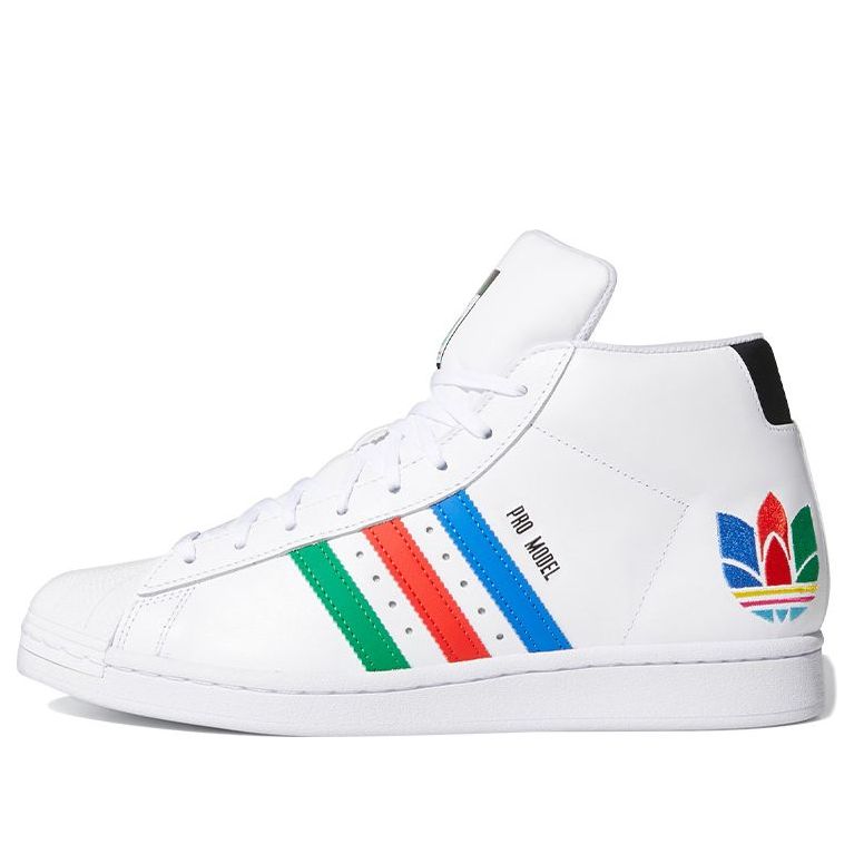حذاء adidas Pro موديل "Colorful Trefoil - Cloud White" FX0183