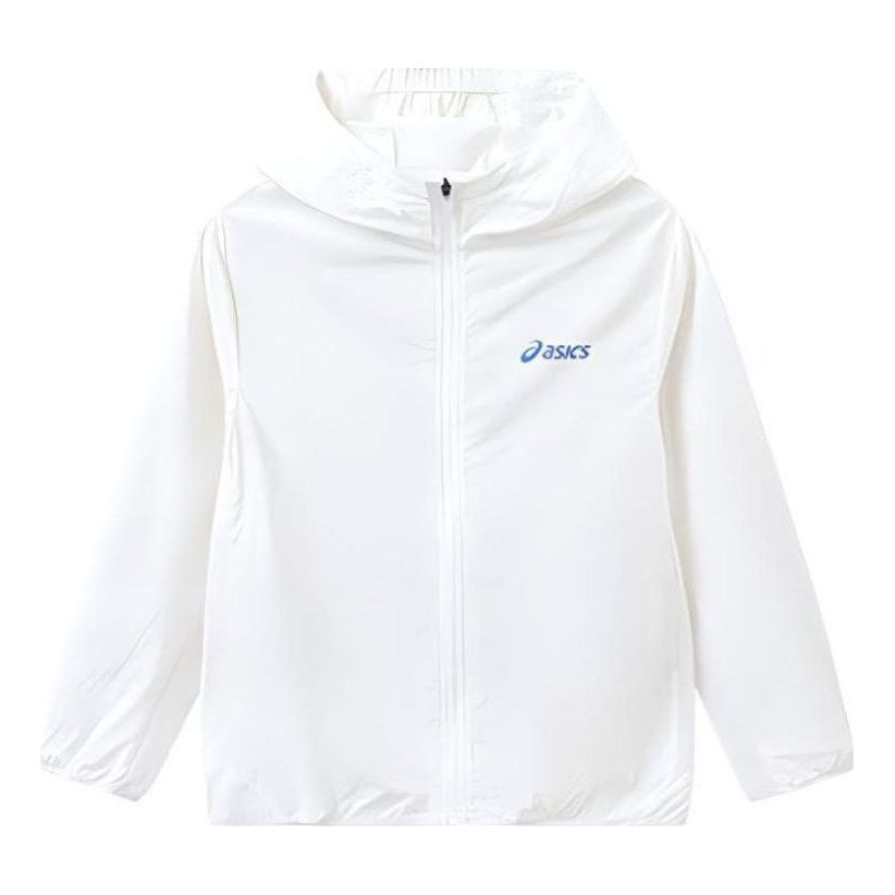 (GS) ASICS Logo Jacket 'White Blue' 332241053090-10