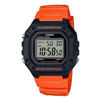 CASIO G Shock Quartz Sports Waterproof Mens OrangeBlack Digital W-218H-4B2