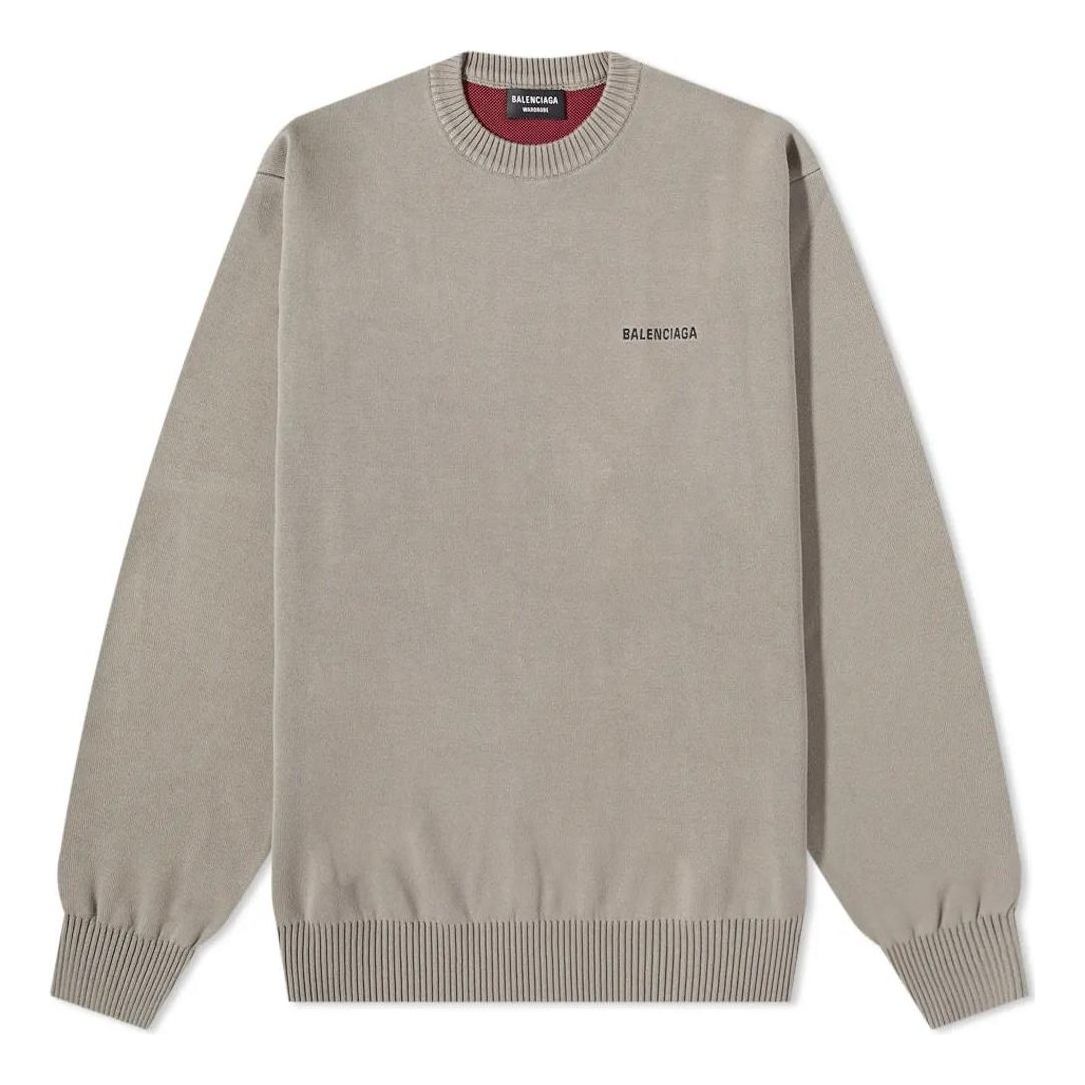 Balenciaga Political Campaign Crewneck Sweater 'Khaki' 695827T32385963