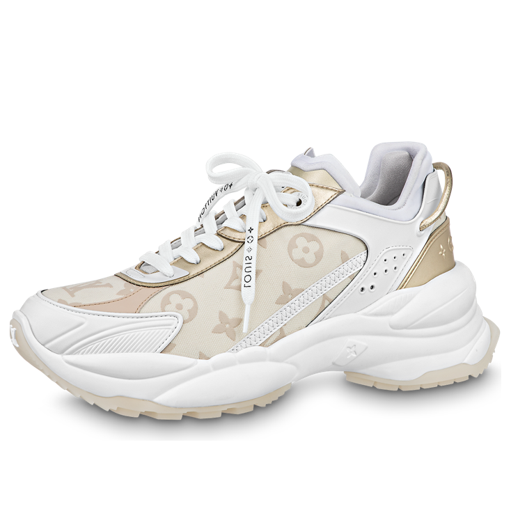 (WMNS) حذاء رياضي LOUIS VUITTON Run 55 "بيج مونوغرام أبيض" 1ABHR3