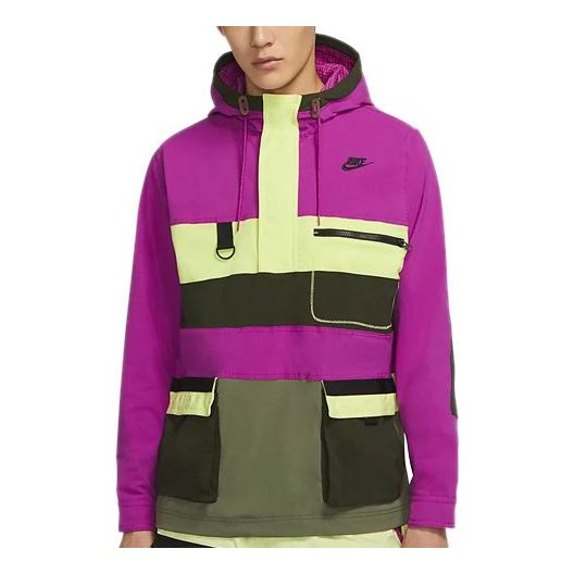 قميص Nike Sportswear رجالي بغطاء رأس وزهرة الصبار باللون الأحمر CU4221-564