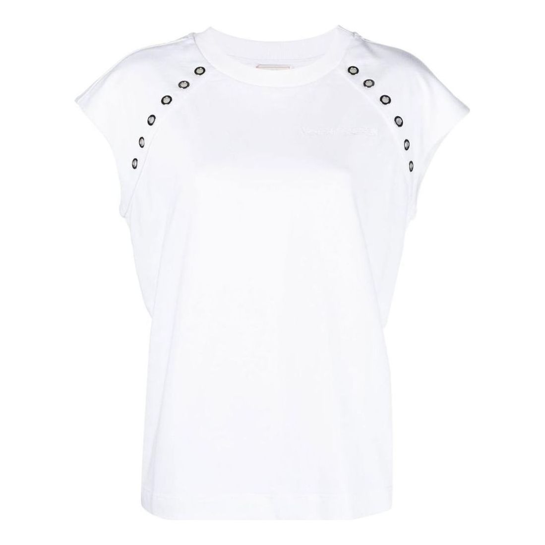(WMNS) Alexander McQueen Eyelet T-shirt 'Optical White' 728153-QLAB7-9000