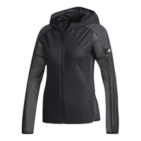 (WMNS) adidas Sports Hollow Out Mesh hooded Jacket Black CV5489