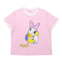(WMNS) adidas neo Dsny Cp Tee Disney Donald Duck Sports Short Sleeve Pink Red GJ5624