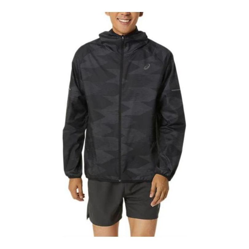 ASICS Packable Graphic Jacket Asia Sizing 'Performance Black' 2011D013-001