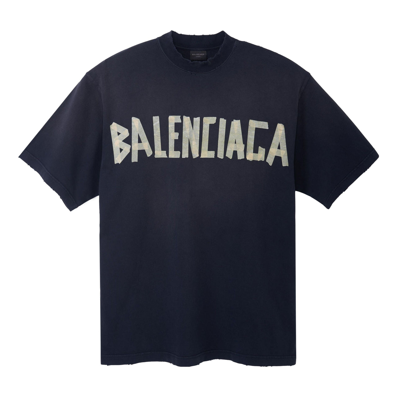 Balenciaga Tape Type T-shirt Medium Fit 'Black Faded' 739784TOVA91055