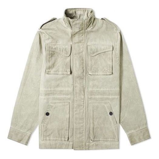 Men's A-COLD-WALL* FW20 Solid Color Stand Collar Multiple Pockets Jacket light grey ACWMO027-STN