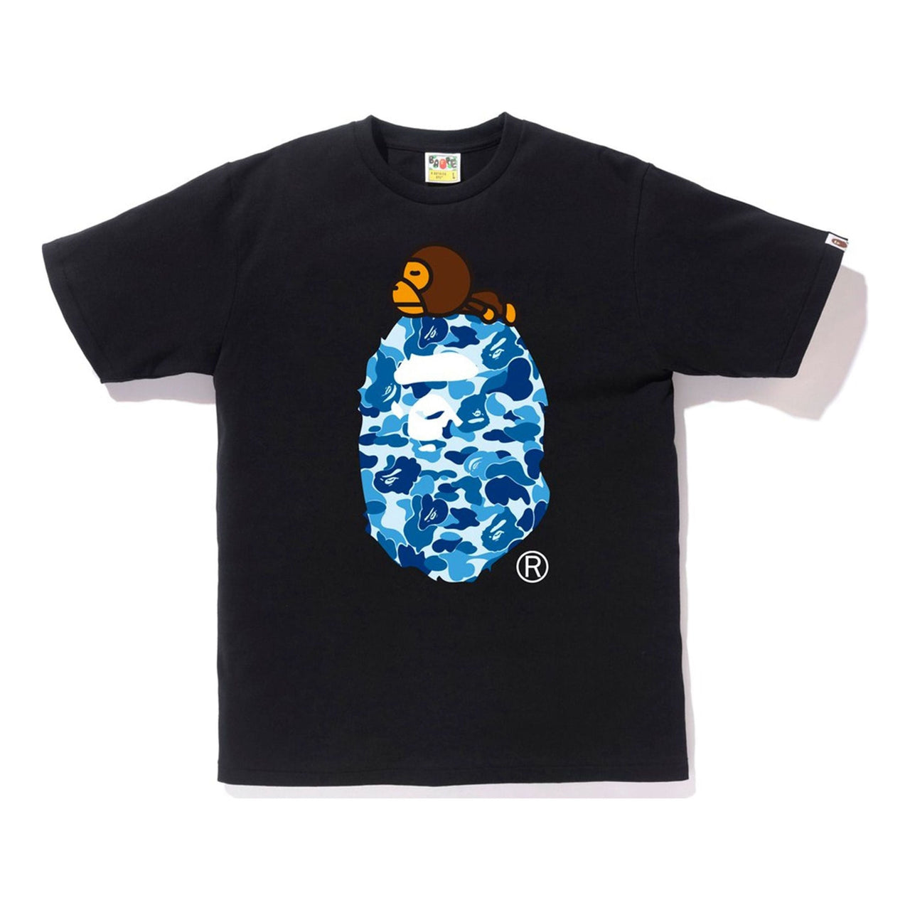 Bape ABC Milo on Big Ape Tee Black/Blue BAPE-SS18-098