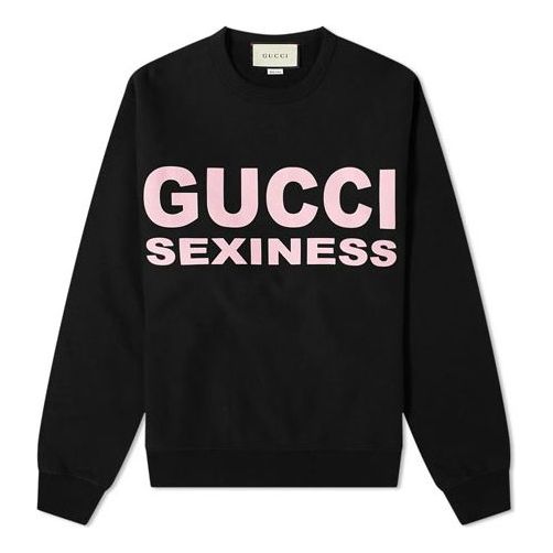 Gucci Sexiness Alphabet Printed Sweatshirt For Men Black 563972-XJCK2-1024