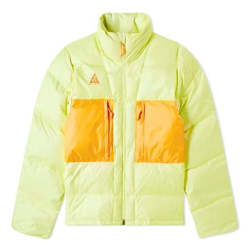 Nike ACG Down Fill Jacket Zipper Stand Collar Down Jacket Yellow CD7660-335