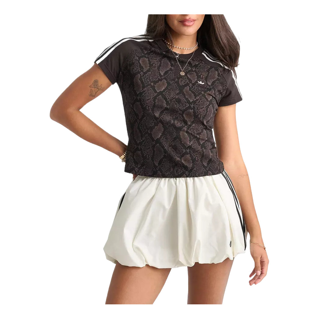 (WMNS) adidas Snake Print Cali T-Shirt Asia Sizing 'Earth Strata Aurora Coffee' KX1889