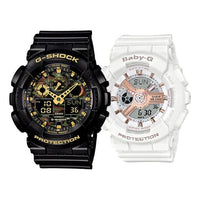 CASIO Baby-G 'Black & White' GA-100CF-1A9&BA-110RG-7A