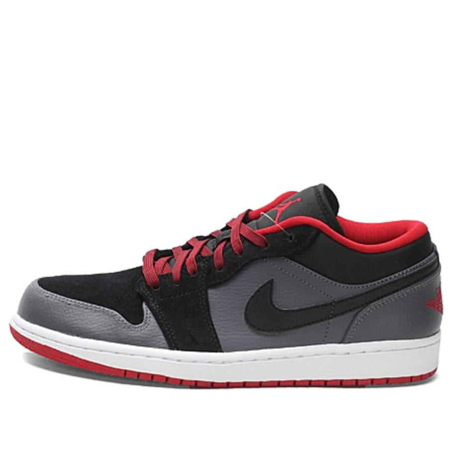 Air Jordan 1 Low 'Black Dark Grey Red' 553558-002