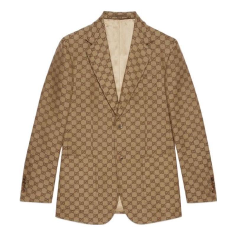 Gucci GG Supreme Linen Formal Jacket 'Beige Ebony' 742607-ZAM7G-2580