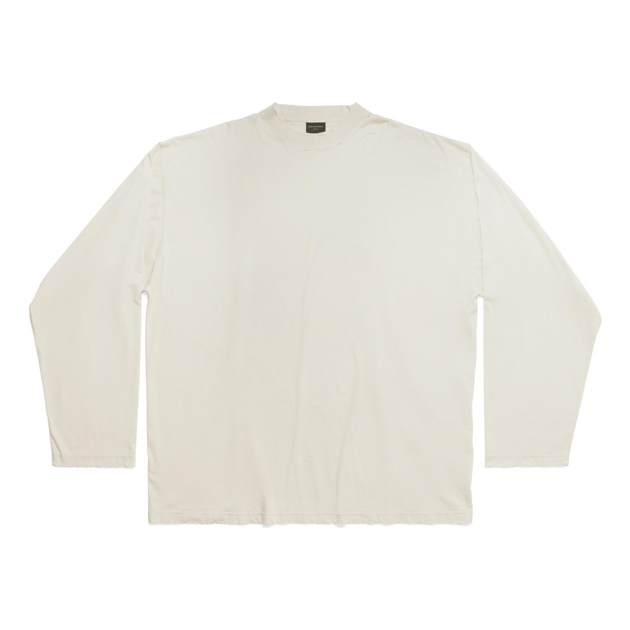 Balenciaga Long Sleeve T-shirt Oversized 'Off White' 739783TOVF49199