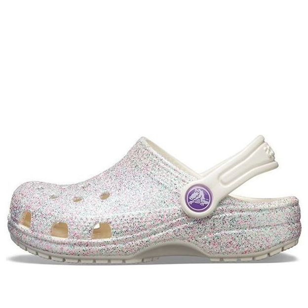 (GS) Crocs Classic Glitter Clogs 'Silver White' 205441-159