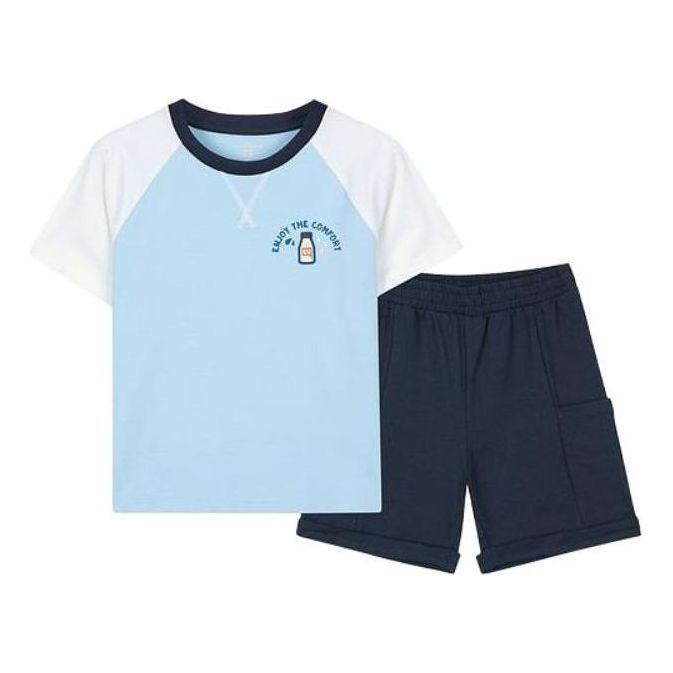 (GS) Skechers Graphic Casual Set 'Blue Black' L223B046