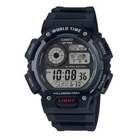 CASIO G Shock Quartz Waterproof Sports Shockproof Black Strap Mens Black Digital AE-1400WH-1A