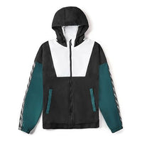 Vans Sports Hooded Jacket Couple Style Black Green Black-Green VN0A4MLABLK