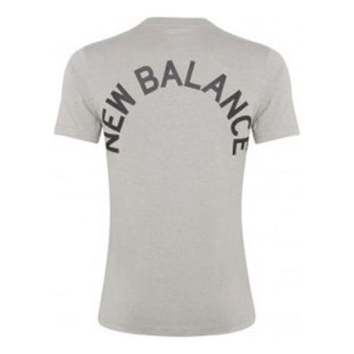 New Balance Back Alphabet Casual Short Sleeve Gray MT91924-AGM