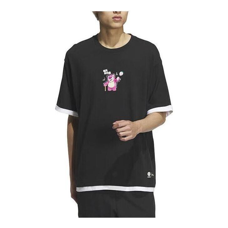 adidas Lotso T-Shirts Asia Sizing 'Black' IP4051