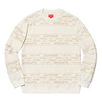 Supreme Metallic Jacquard Crewneck 'White' SUP-SS19-643