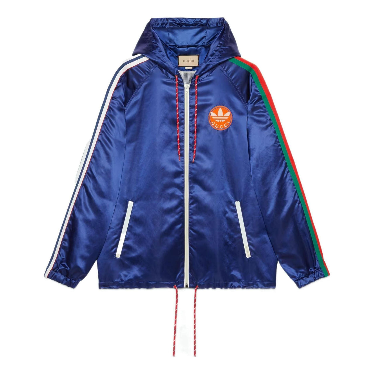 Gucci x adidas Satin Nylon Jacket 'Blue' 691428-ZAJPI-4687