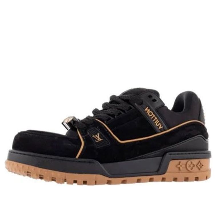 حذاء رياضي ماكسي من LOUIS VUITTON Trainer باللون الأسود من الجلد المدبوغ 1ABM30