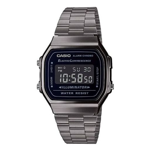 CASIO Quartz Waterproof Analog Unisex Mens Black Digital A168WEGG-1BEF
