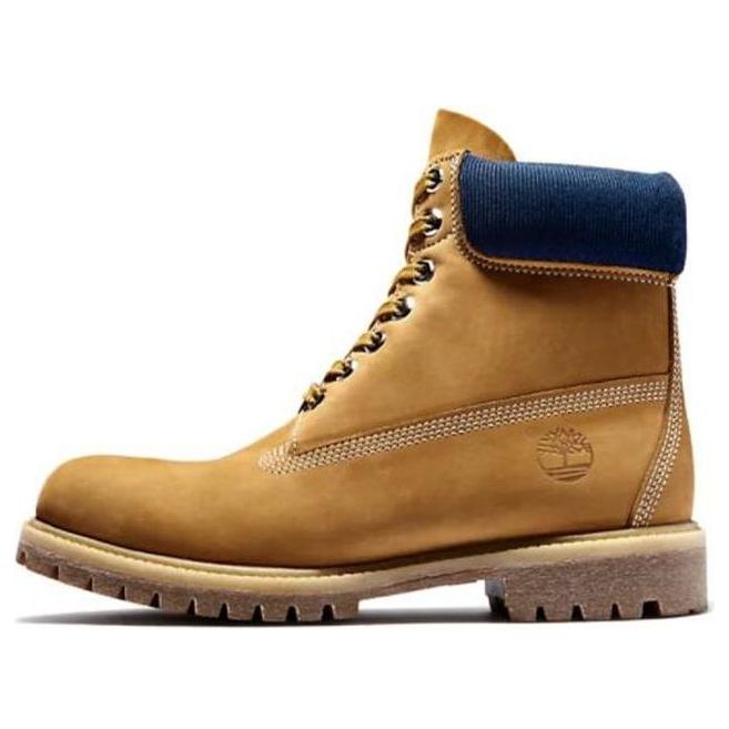 Timberland 6 Inch Premium Waterproof Boots 'Wheat Nubuck Blue Collar' A2DVF231