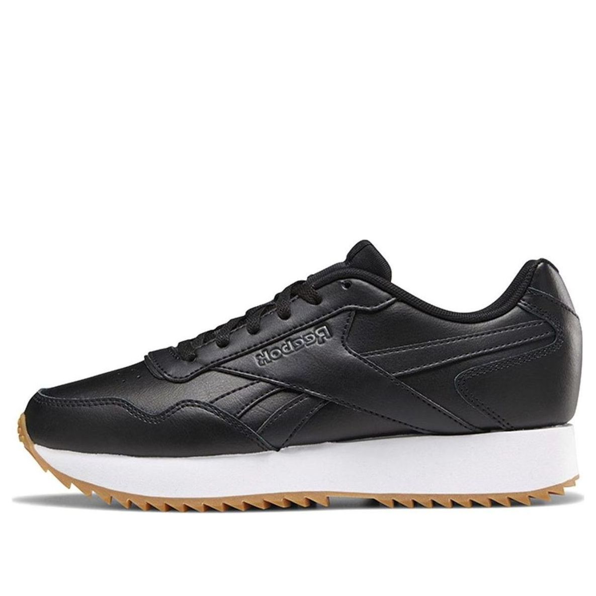 (WMNS) Reebok Royal Glide Ripple Double 'Black White' DV6674