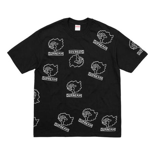 Supreme FW17 Gonz Heads Tee Black Sausage Mouth Cartoon Short Sleeve Unisex SS18-0279
