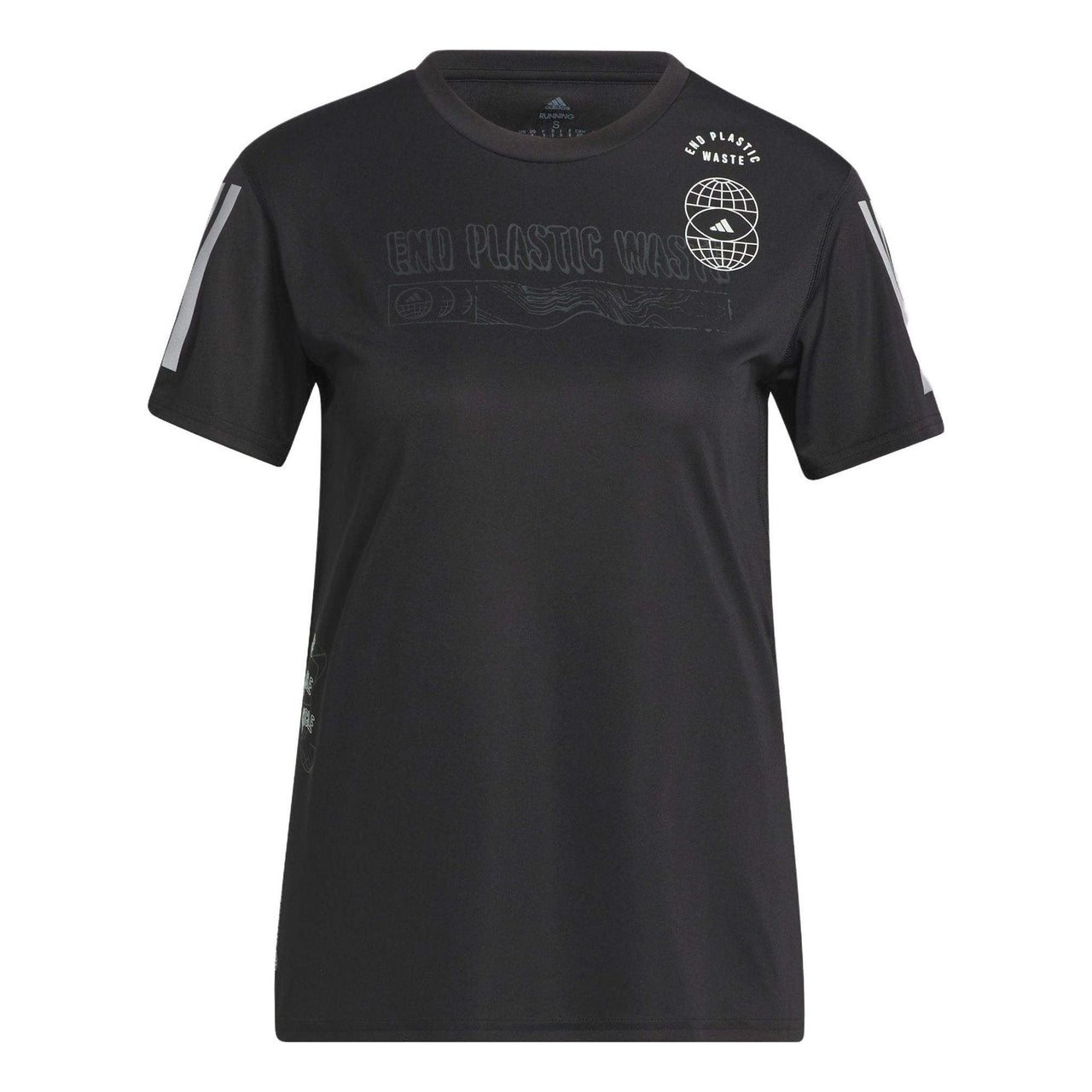 (WMNS) adidas Run for the Oceans Tee Asia Sizing 'Black' IC0205