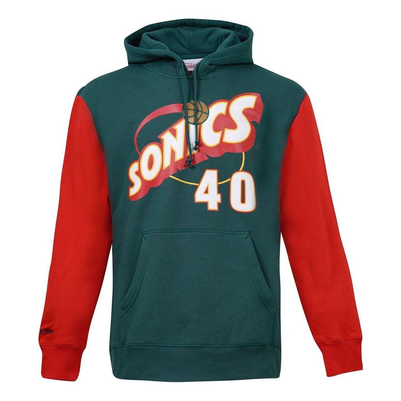 Mitchell & Ness x NBA Seattle Supersonics 1996 Fashion Fleece Hoodie 1996 'Shawn Kemp 40' FNNP3417-SSU96SKEGNRD