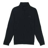 adidas M DK TJ Solid Color Logo Athleisure Casual Sports Jacket Black H12217
