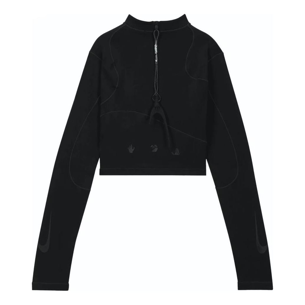 (WMNS) Nike x Off-White Dri-FIT Long Sleeves Top 'Black' DV5558-010