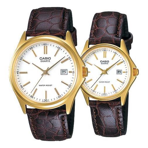 CASIO ENTICER&VINTAGE Series Vintage Gold/Black Couple White Analog MTP-1183Q-7A<P-1183Q-7A