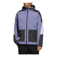 adidas Colorblock Hooded Jacket Purple H40226